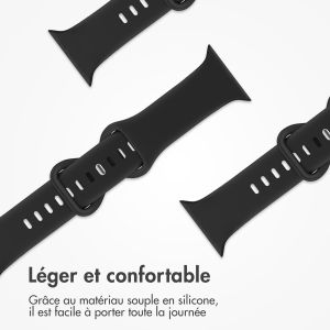 iMoshion Bracelet en silicone⁺ Apple Watch Series 1-9 / SE - 38/40/41 mm - Noir - Taille S/M