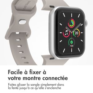iMoshion Bracelet en silicone⁺ Apple Watch Series 1-9 / SE - 38/40/41 mm - Stone - Taille S/M