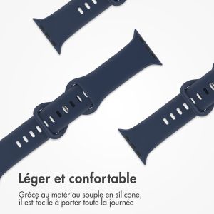 iMoshion Bracelet en silicone⁺ Apple Watch Series 1-9 / SE - 38/40/41 mm - Midnight - Taille S/M