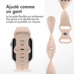 iMoshion Bracelet en silicone⁺ Apple Watch Series 1-9 / SE / Ultra (2) - 42/44/45/49 mm - Sand Pink - Taille M/L
