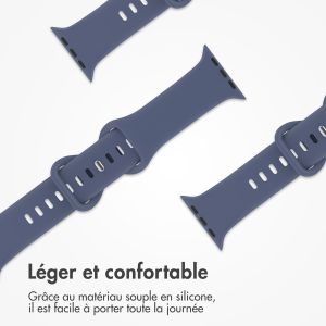 iMoshion Bracelet en silicone⁺ Apple Watch Series 1-9 / SE / Ultra (2) - 42/44/45/49 mm - Navy - Taille M/L