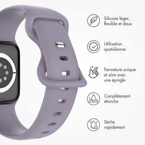 iMoshion Bracelet en silicone⁺ Apple Watch Series 1-9 / SE / Ultra (2) - 42/44/45/49 mm - Lavender - Taille M/L
