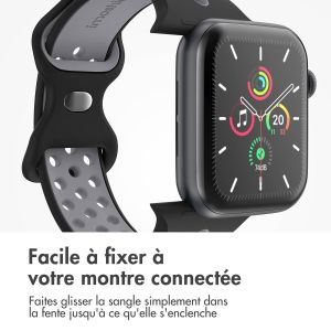 iMoshion Bracelet sport⁺ Apple Watch Series 1-9 / SE - 38/40/41 mm - Taille S/M - Black & Anthracite