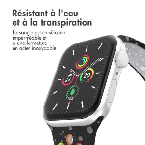 iMoshion Bracelet sport⁺ Apple Watch Series 1-9 / SE - 38/40/41 mm - Taille M/L - Black Rainbow