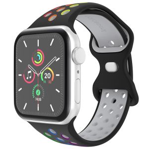 iMoshion Bracelet sport⁺ Apple Watch Series 1-9 / SE - 38/40/41 mm - Taille M/L - Black Rainbow