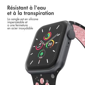 iMoshion Bracelet sport⁺ Apple Watch Series 1-9 / SE / Ultra (2) - 42/44/45/49 mm - Taille S/M - Black Pink