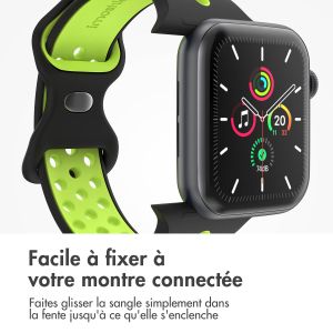 iMoshion Bracelet sport⁺ Apple Watch Series 1-9 / SE / Ultra (2) - 42/44/45/49 mm - Taille S/M - Black Volt