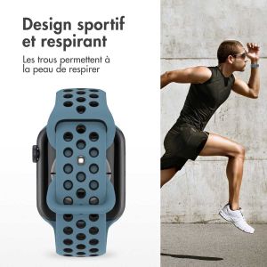 iMoshion Bracelet sport⁺ Apple Watch Series 1-9 / SE / Ultra (2) - 42/44/45/49 mm - Taille S/M - Celestial Teal & Black