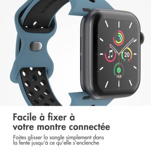 iMoshion Bracelet sport⁺ Apple Watch Series 1-9 / SE / Ultra (2) - 42/44/45/49 mm - Taille S/M - Celestial Teal & Black
