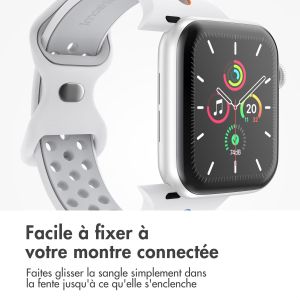 iMoshion Bracelet sport⁺ Apple Watch Series 1-9 / SE / Ultra (2) - 42/44/45/49 mm - Taille M/L - White Rainbow