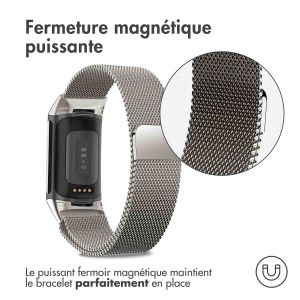 iMoshion Bracelet magnétique milanais Fitbit Charge 5 / Charge 6 - Starlight