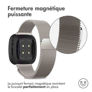 iMoshion Bracelet magnétique milanais le Fitbit Versa 4 / 3 / Sense (2) - Starlight