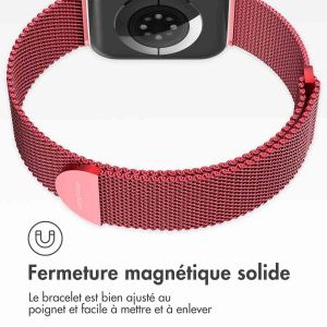 iMoshion Bracelet magnétique milanais Apple Watch Series 1-9 / SE - 38/40/41 mm - Taille S - Rouge