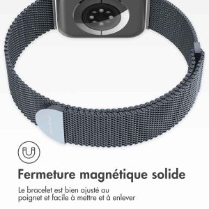iMoshion Bracelet magnétique milanais Apple Watch Series 1-9 / SE - 38/40/41 mm - Taille S - Gris