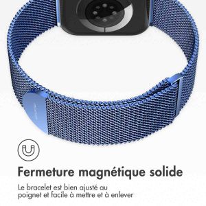 iMoshion Bracelet magnétique milanais Apple Watch Series 1-9 / SE - 38/40/41 mm - Taille M - Bleu