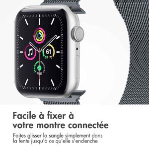 iMoshion Bracelet magnétique milanais Apple Watch Series 1-9 / SE - 38/40/41 mm - Taille M - Gris
