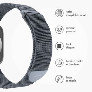 iMoshion Bracelet magnétique milanais Apple Watch Series 1-9 / SE - 38/40/41 mm - Taille M - Gris