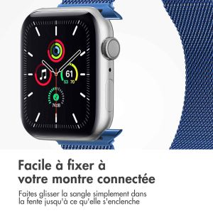iMoshion Bracelet magnétique milanais Apple Watch Series 1-9 / SE / Ultra (2) - 42/44/45/49 mm - Taille M - Bleu