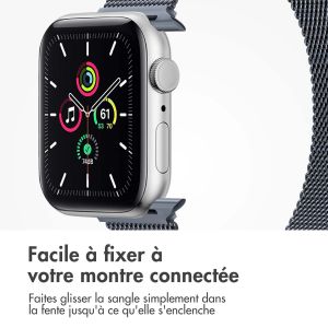 iMoshion Bracelet magnétique milanais Apple Watch Series 1-9 / SE / Ultra (2) - 42/44/45/49 mm - Taille S - Gris