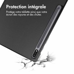 iMoshion Coque tablette Trifold Samsung Galaxy Tab S8 Plus / S7 Plus / S7 FE 5G - Noir
