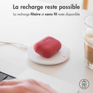 iMoshion Coque en silicone AirPods Pro - Rouge foncé