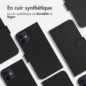 Accezz Étui de téléphone Wallet iPhone 12 (Pro) - Noir