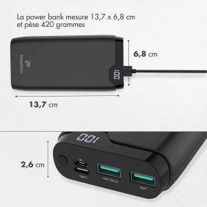 iMoshion Batterie externe - 20.000 mAh - Quick Charge et Power Delivery - Noir