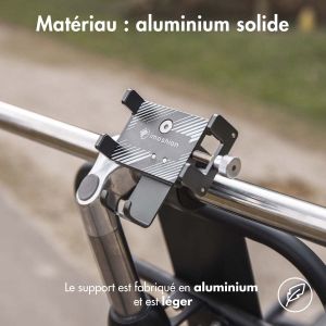 iMoshion Support de téléphone pour vélo - Réglable - Universel - Aluminium - Gris
