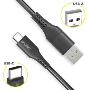 Accezz Câble USB-C vers USB - 0,2 mètres - Noir