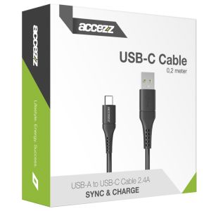 Accezz Câble USB-C vers USB - 0,2 mètres - Noir