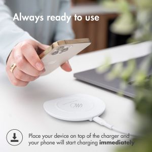 iMoshion Chargeur sans fil Qi Soft Touch - Chargeur sans fil - 10 Watt - Blanc