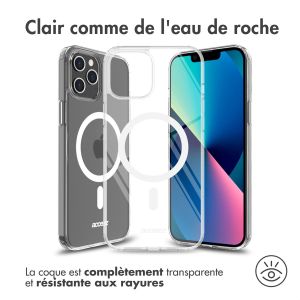 Accezz Coque Clear avec MagSafe iPhone 12 Pro Max - Transparent
