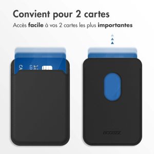 Accezz Porte-cartes portefeuille en cuir avec MagSafe - Noir
