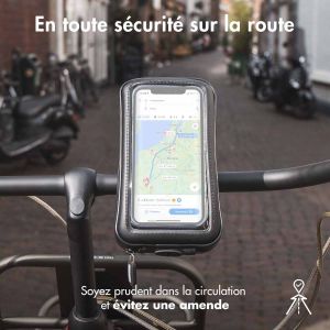 Accezz Support de téléphone pour vélo - Universel - avec étui - Noir