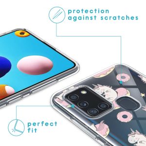 iMoshion Coque Design Samsung Galaxy A21s - Unicorn - Rose