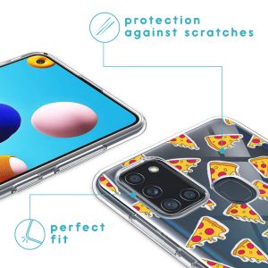 iMoshion Coque Design Samsung Galaxy A21s - Pizza - Jaune