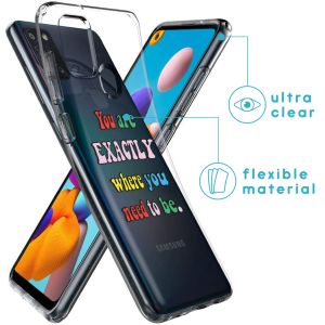 iMoshion Coque Design Samsung Galaxy A21s - Quote - Multicolor