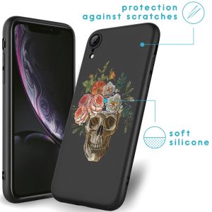 iMoshion Coque Design iPhone Xr - Skull - Multicolor