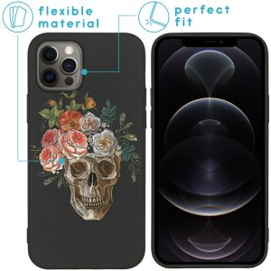 iMoshion Coque Design iPhone 12 (Pro) - Skull - Multicolor