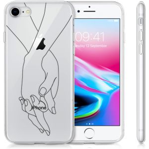 iMoshion Coque Design iPhone SE (2022 / 2020) / 8 / 7 - Holding Hands