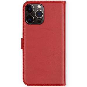 Selencia Étui de téléphone en cuir véritable iPhone 13 Pro Max - Rouge