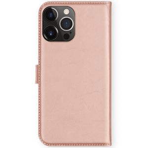 Selencia Étui de téléphone en cuir véritable iPhone 13 Pro - Rose