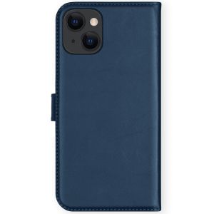 Selencia Étui de téléphone en cuir véritable iPhone 13 Mini - Bleu