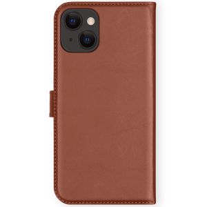 Selencia Étui de téléphone en cuir véritable iPhone 13 Mini - Brun clair
