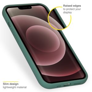 Accezz Coque Liquid Silicone iPhone 13 Pro Max - Vert foncé