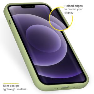 Accezz Coque Liquid Silicone iPhone 13 - Vert