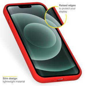 Accezz Coque Liquid Silicone iPhone 13 Mini - Rouge