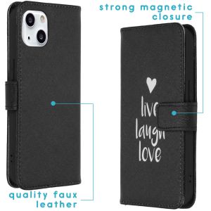 iMoshion Coque silicone design iPhone 13 - Live Laugh Love
