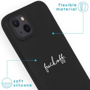 iMoshion Coque Design iPhone 13 - Fuck Off - Noir