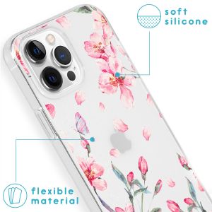 iMoshion Coque Design iPhone 13 Pro - Fleur - Rose